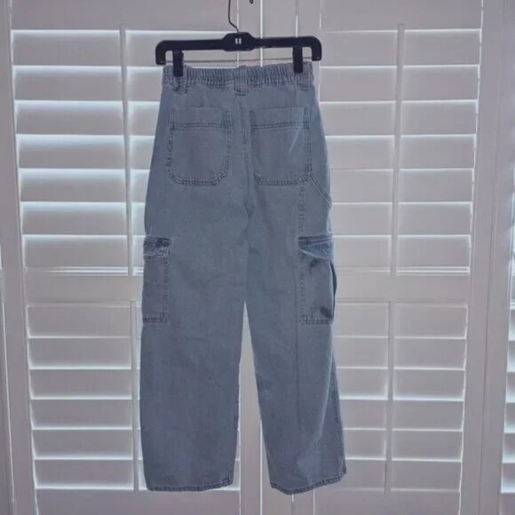 *3 FOR $9* Wax Jean Collection High Rise Skater Elastic Wide Straight Leg Pants - Picture 2 of 3